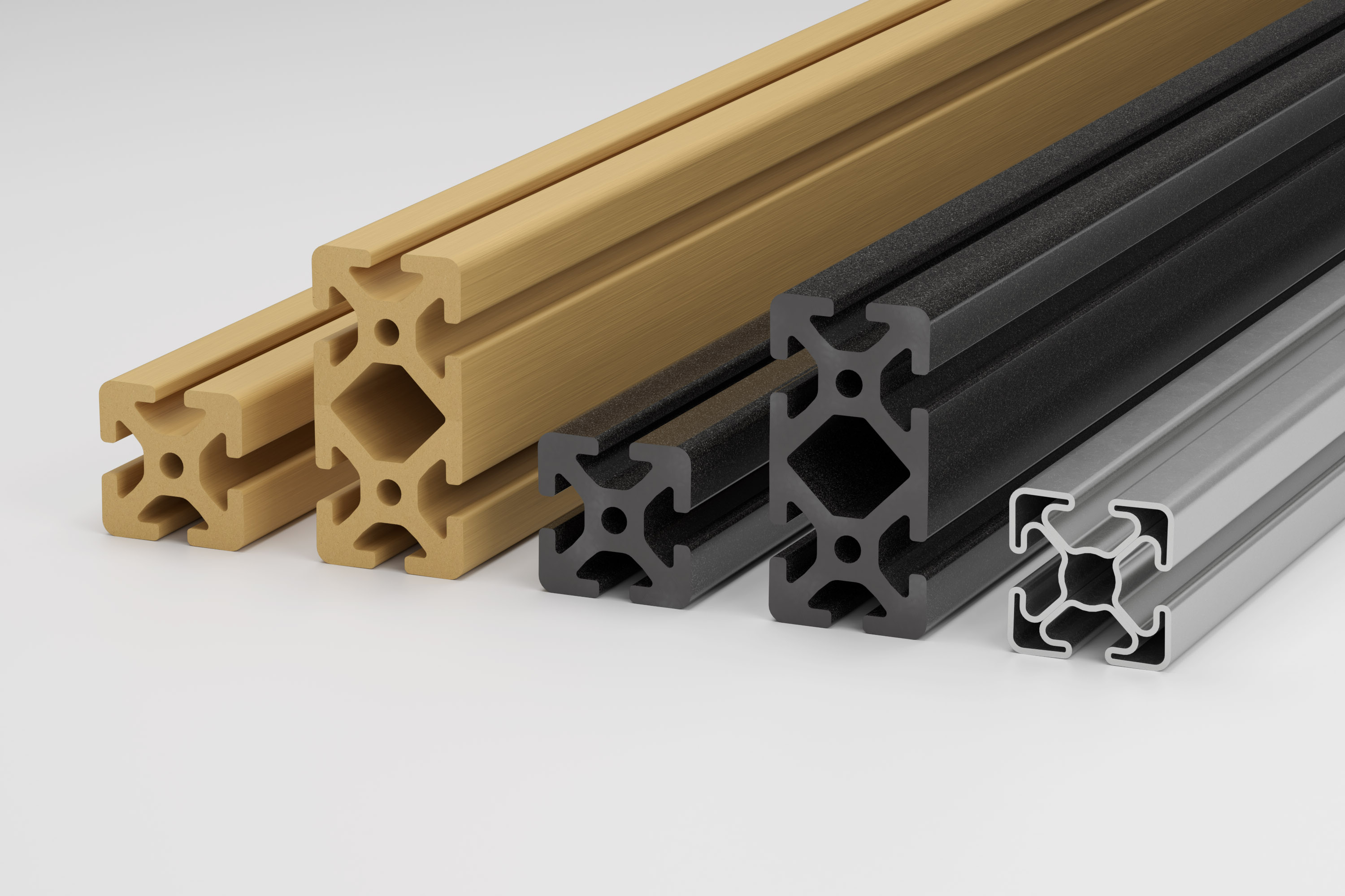 Wood fibre and steel profiles