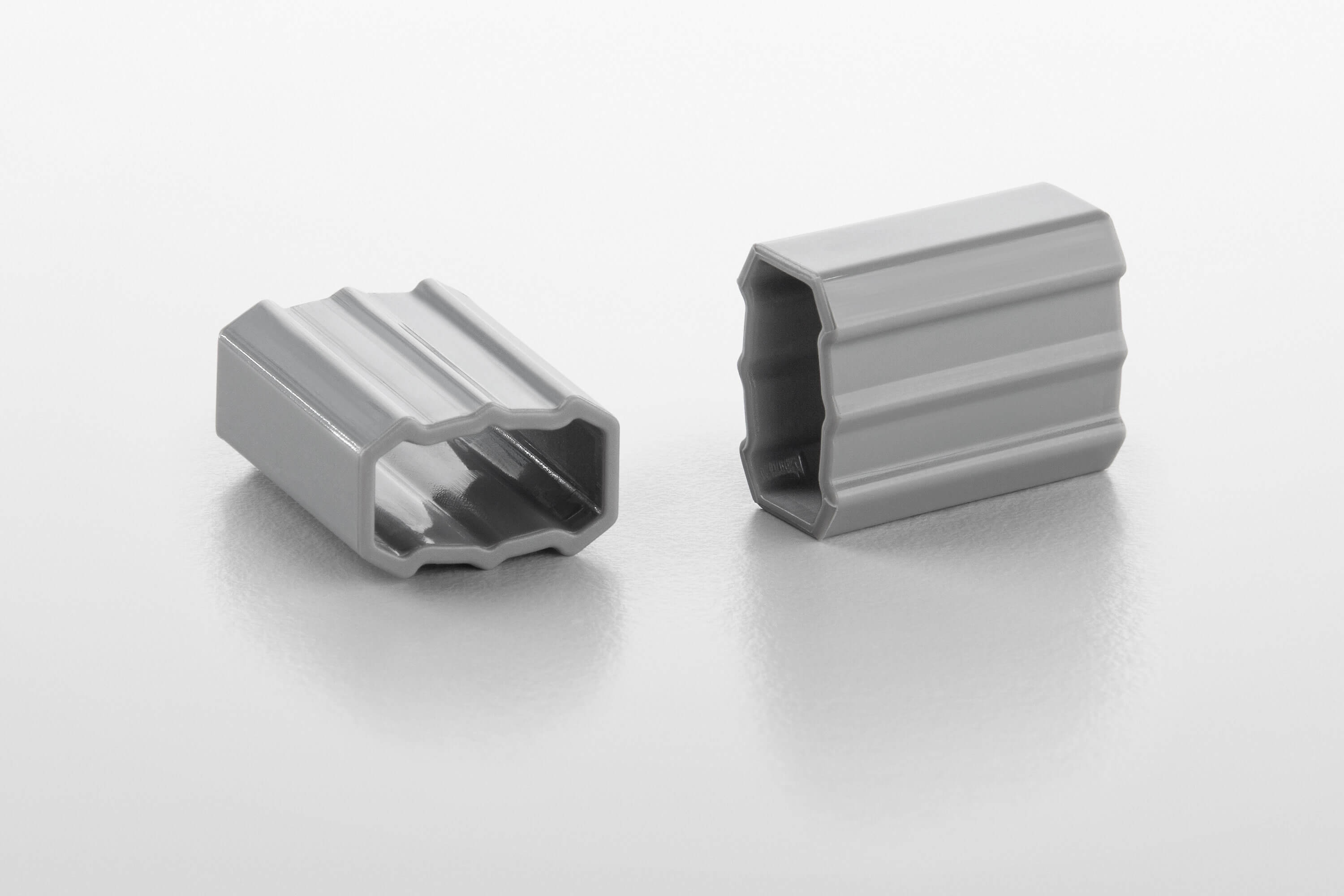 Connecting Element, Groove Plate Profile 8, grey similar to RAL 7042
