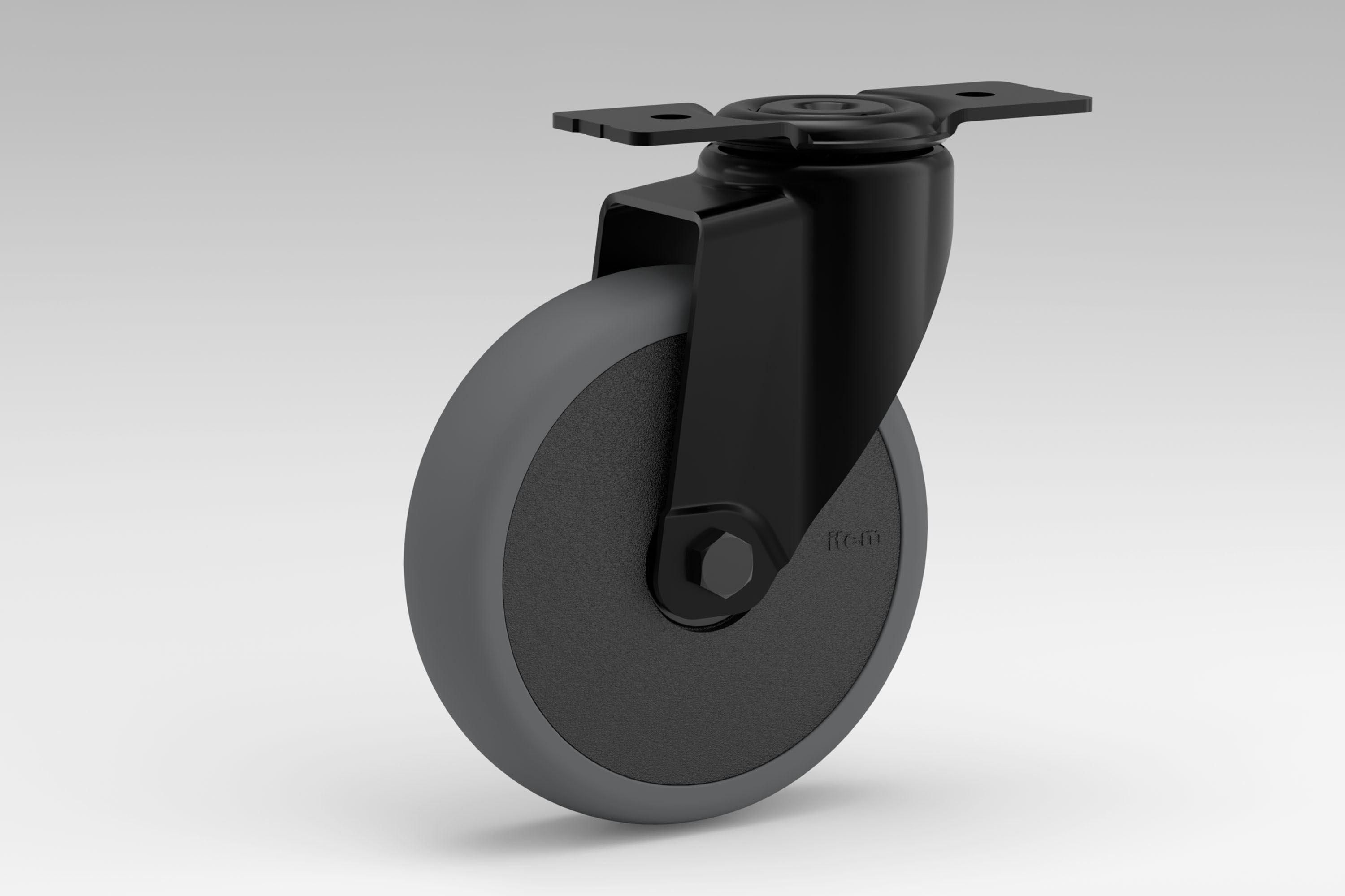 Swivel castor 120x40