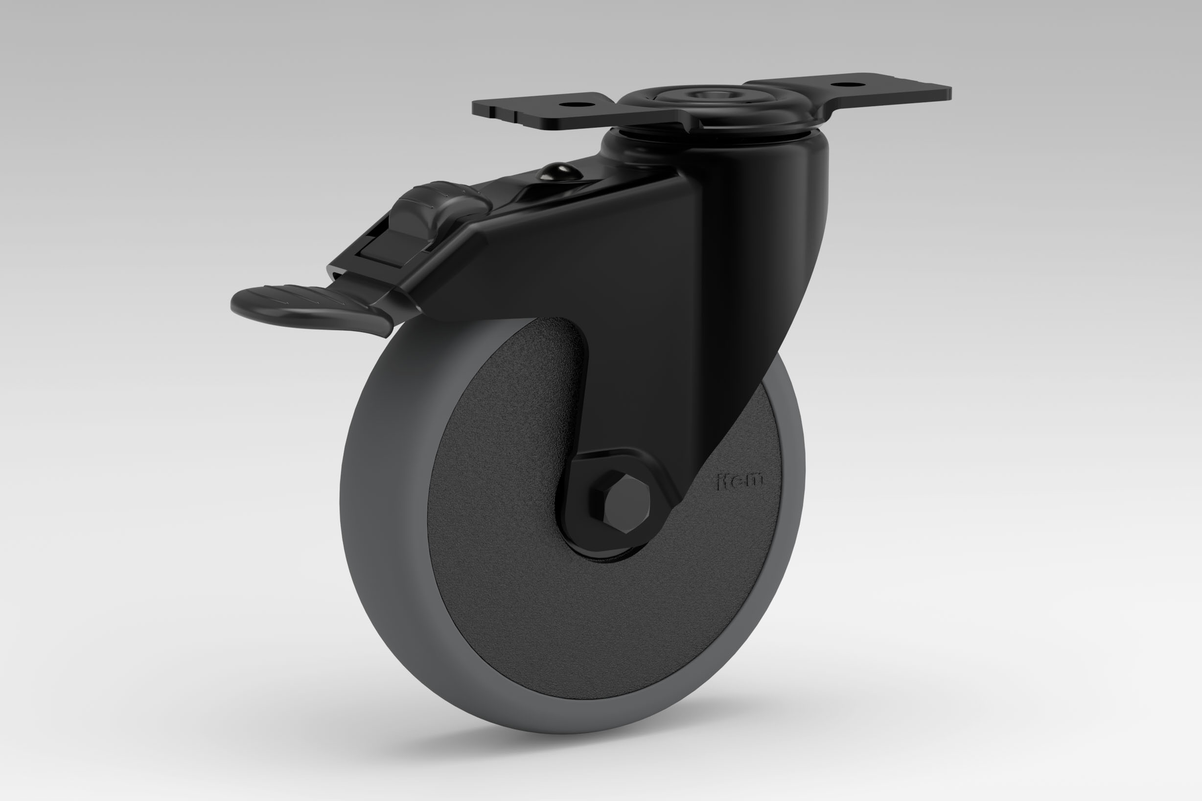 Swivel castor 120x40