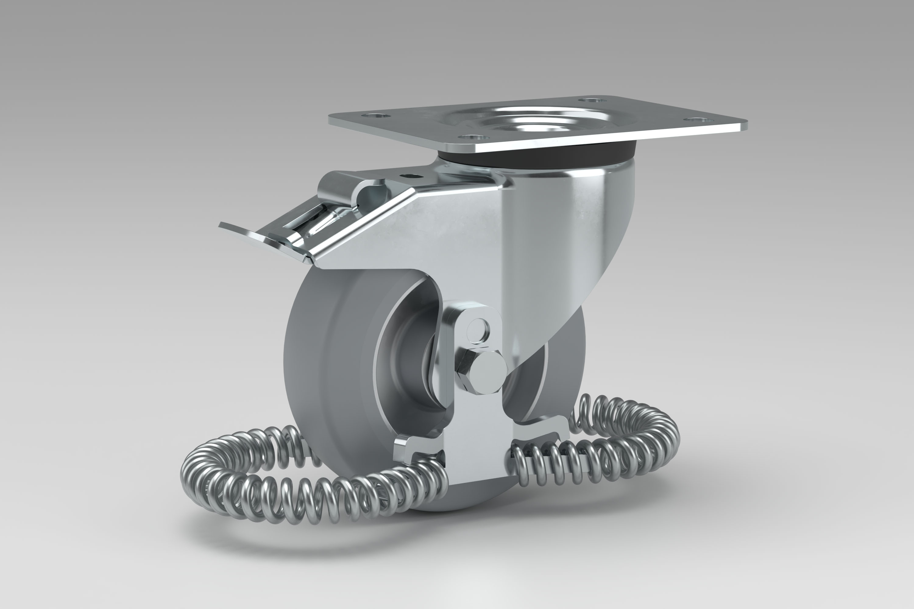 Swivel castor 140x110