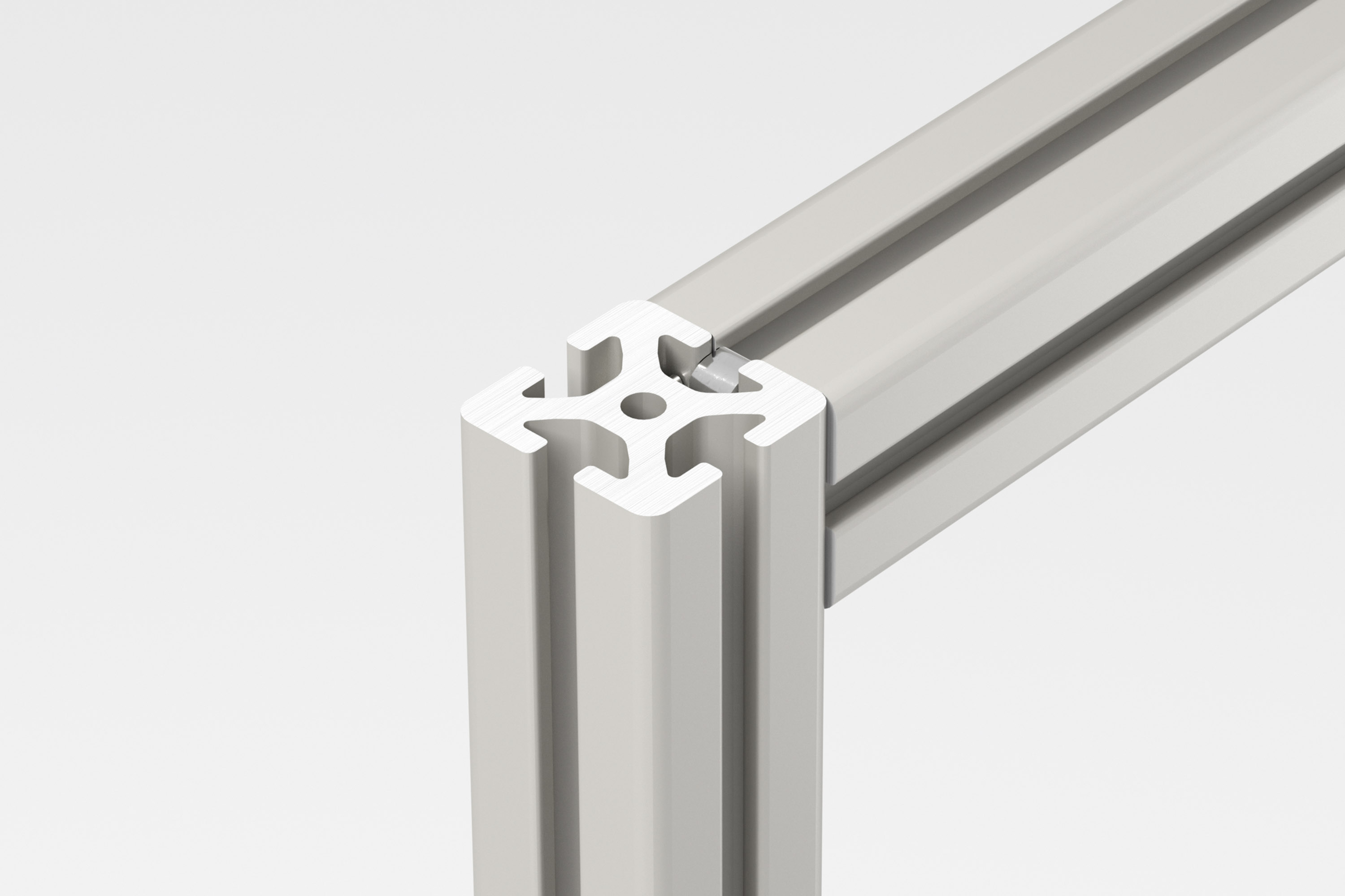 Profilé de construction en aluminium de 40 x 40 mm, rainure de 8