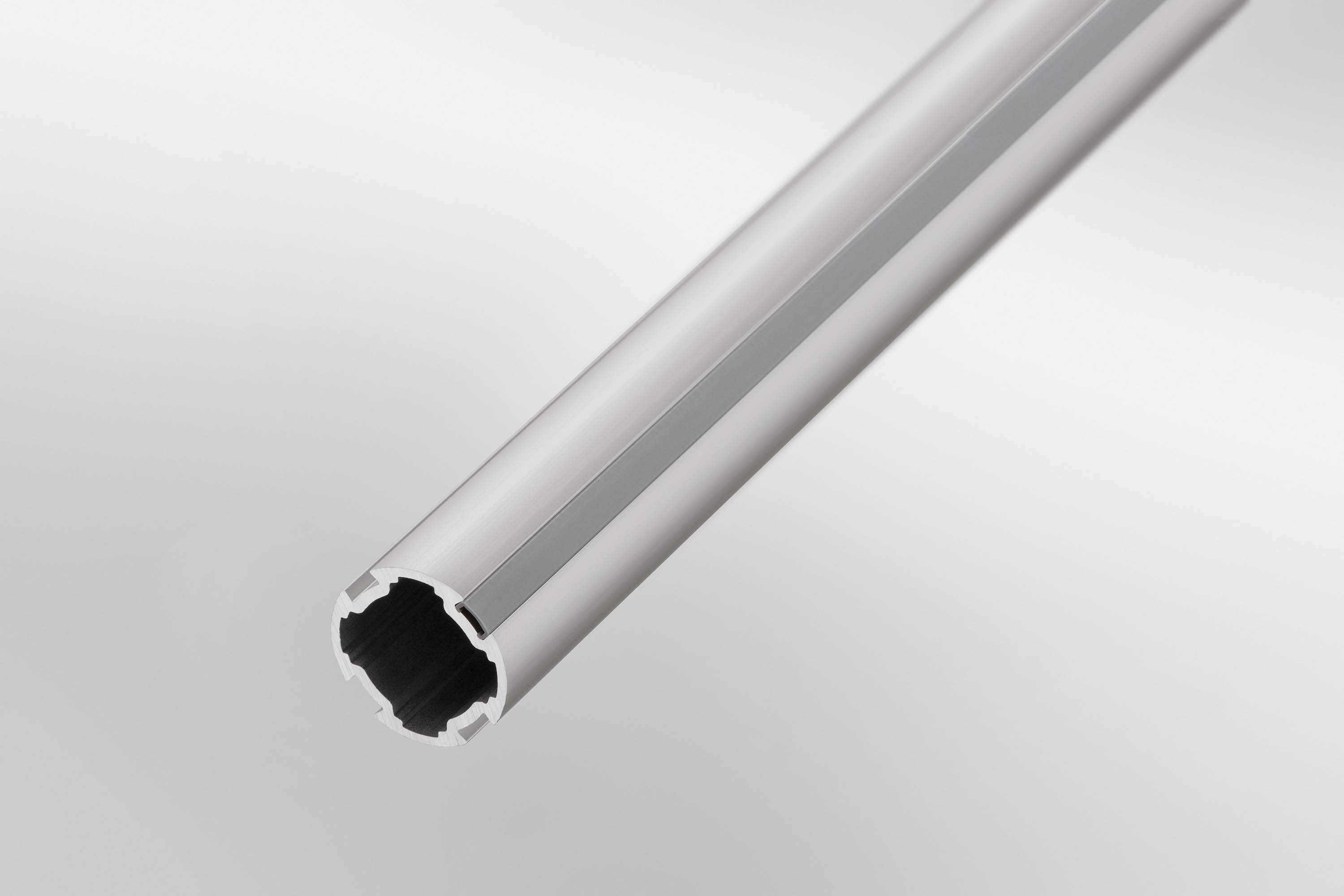 Cover Profile, Profile Tube D30, grey similar to RAL 7042