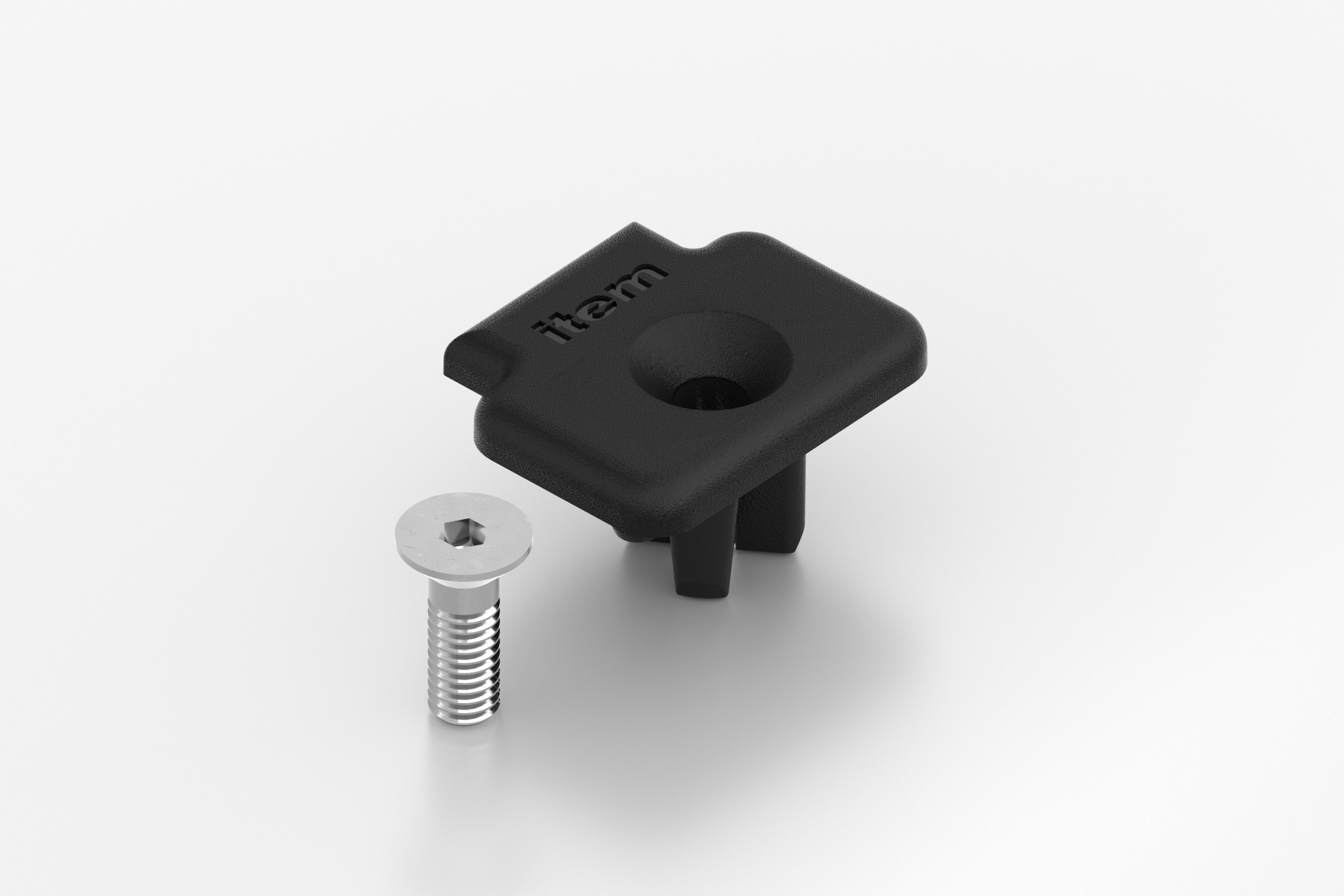 Cap 8 24x20 D30 ESD, black similar to RAL 9005