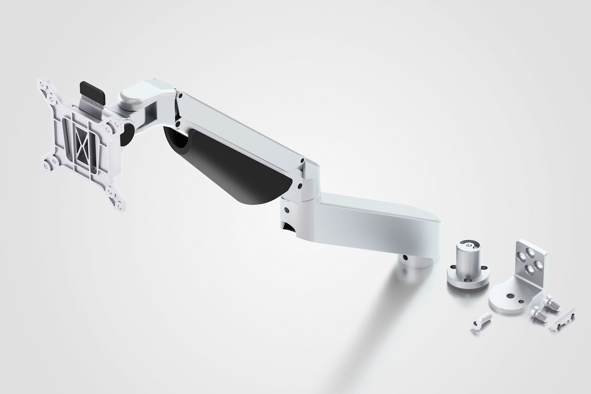 Bras Pour Moniteur PC - Support Écran Réglable En Hauteur, Inclinaison & Rotation - Montage Sur Bureau Par Pince Ou Œillet - 5